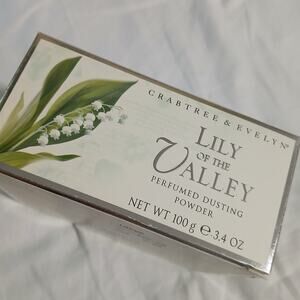 NIB Crabtree & Evelyn Lily of the Valley Perfumed Dusting Powder 3.4oz USA MADE